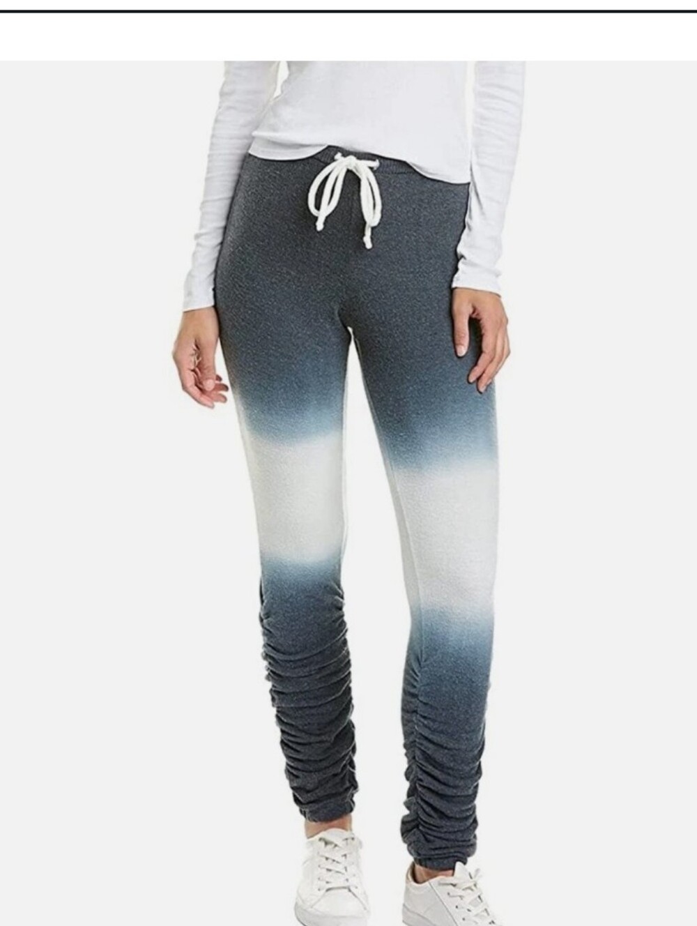 Chaser Ombre Navy to Cream Jogger Sweatpants - Drawstring Waist